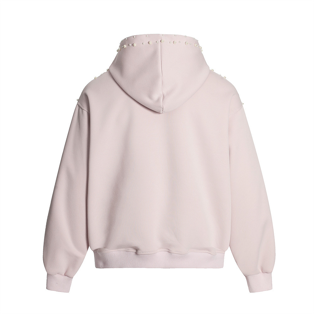 Kapuzenpullover mit schwerem Perlendesign, trendige Herrenmode, Persönlichkeit, dreidimensionaler dekonstruierter Sport, locker_voghion.com