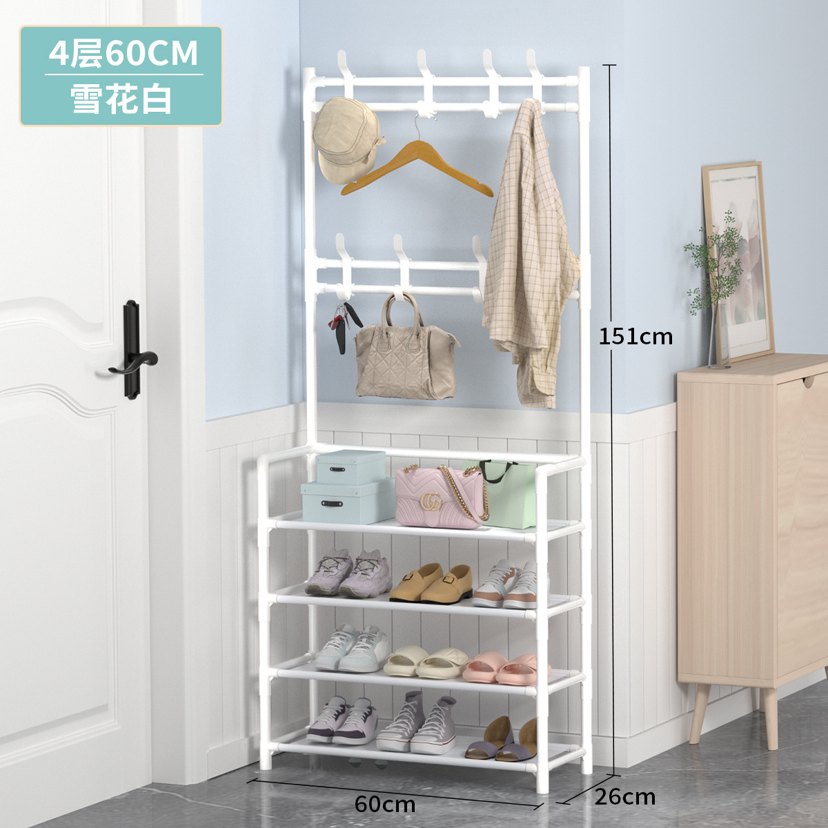 눈송이 흰색 4겹 60CM