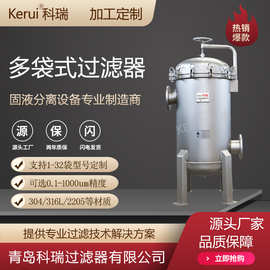厂家定制袋式过滤器啤酒厂酿造用水过滤设备250微米滤袋过滤机