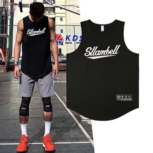 American-style training sleeveless shooting top casual sports running fitness mesh loose breathable backless vest cross-border wholesale factory