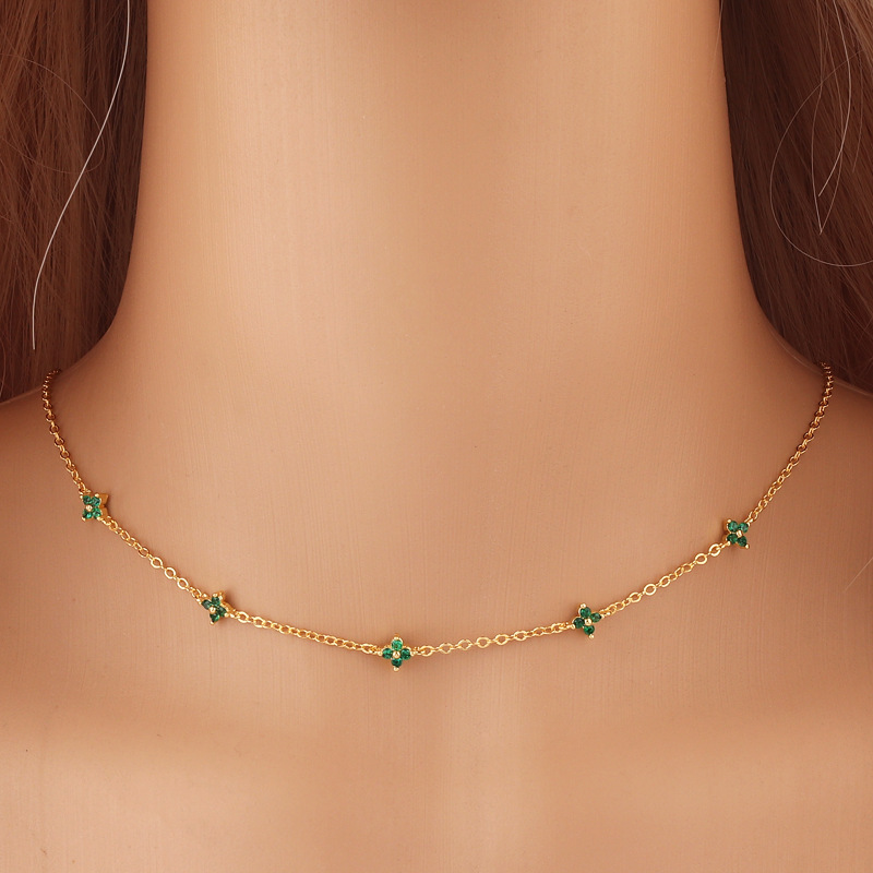 5g Weight Gold Plated Plating Material Zircon Inlay Material Rings, Earrings, Necklace Classification 1 Piece, 1 Pair Quantity Simple Style Flower Copper Plating Inlay Zircon Gold Plated Rings Earrings Necklace