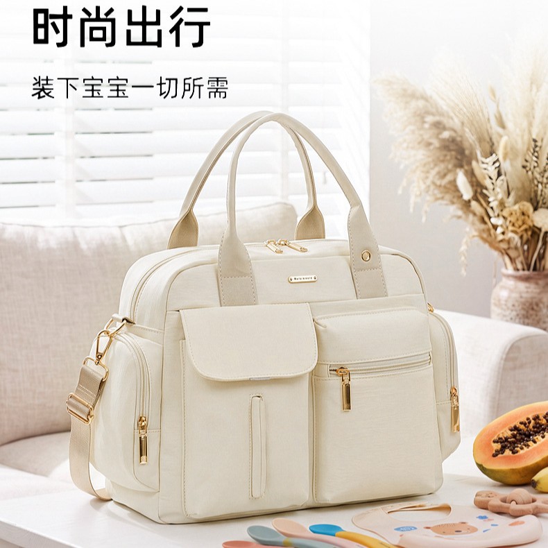 Oxford cloth travel bag with multiple pockets, suitable for fitness, yoga, short trips, unisex, handbag, crossbody bag, mommy bag