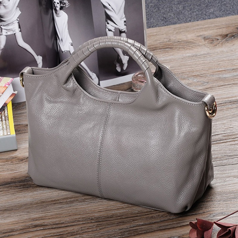 Túi tote nữ cỡ lớn đeo vai cầm tay thời trang — Xám nhạt