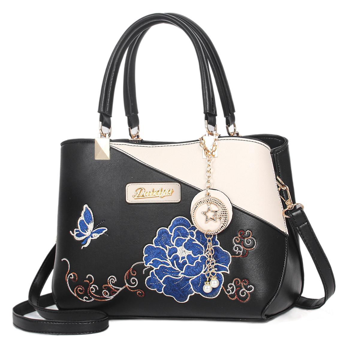 Bolsa de mano de gran capacidad, bolsas de regalo de flores de peonía, bolsas de hombro, bolsas dignas.