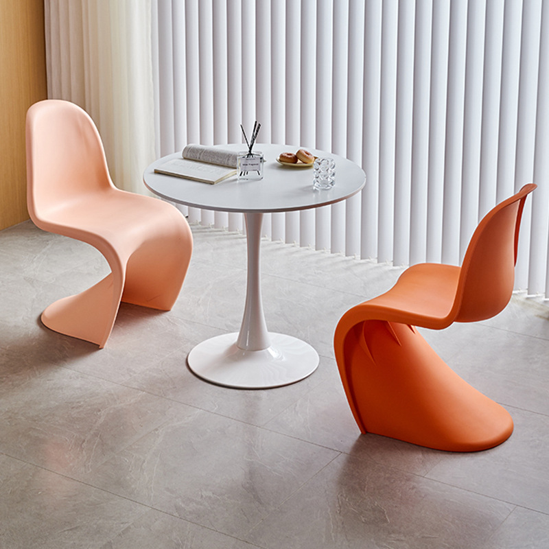 Exportación de silla Pandong silla de comedor blanca silla acrílica transparente respaldo silla casual silla de conversación creativa silla de maquillaje