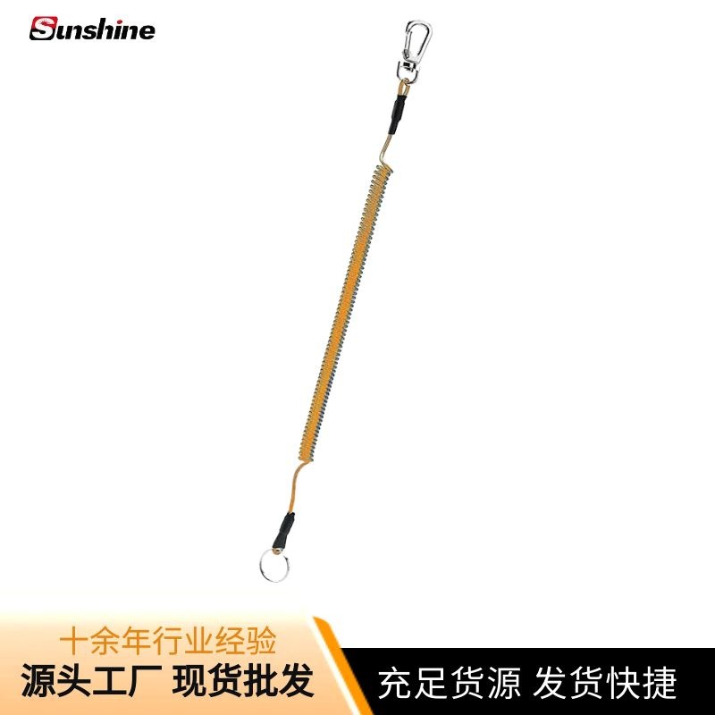 Venta al por mayor cuerda perdida alambre de acero anti-cuerda perdida cordón elástico de contracción automática con anillo de acero 304 multi-color opcional