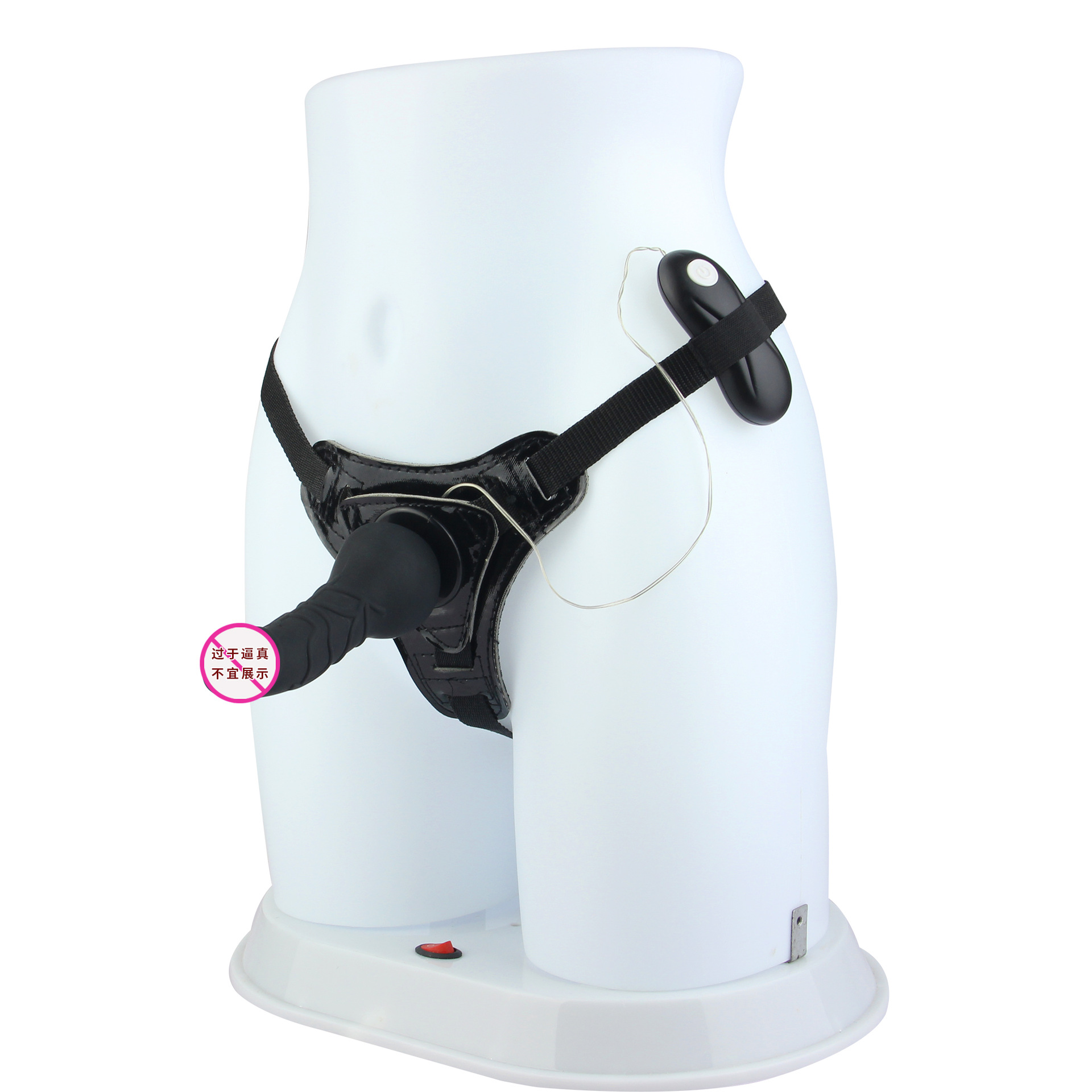 Remote-Control Wearable Vibrating Egg with Silicone Body and Black Harness Pants — detail image 1