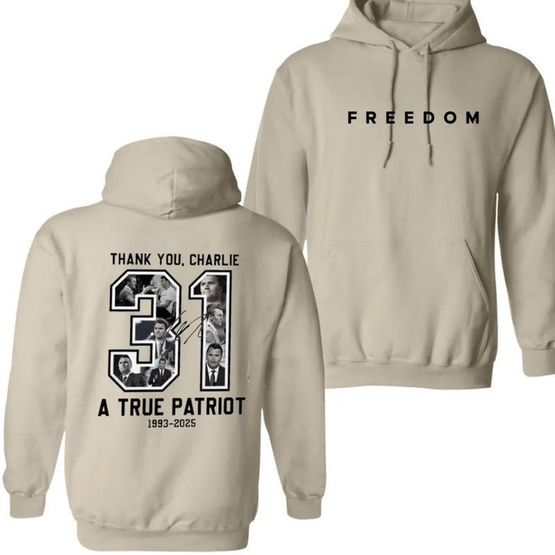 【跨境欧码】Freedom Charlie Kirk 2025 Unisex 2 Sided Hoodie|undefined