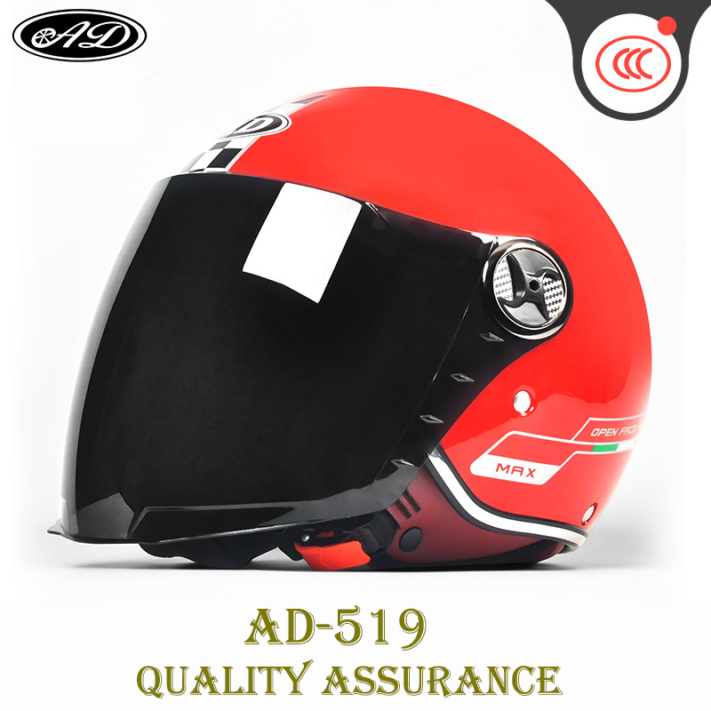 3C Certified Electric — Motuoche Motosiklet kaskı (dəbilqə) - red-checkered-flag-long-tea-visor