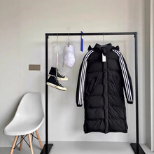 三条杠棉服男女中长款韩版过膝宽松情侣款加厚冬季面包服棉衣外套