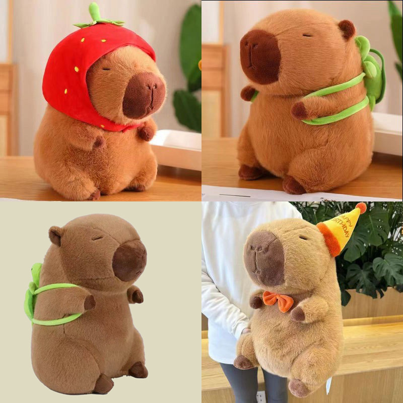 Authentic Capybara Pendant Melard Capibara Plush Toy Bag Accessory Keychain Birthday Gift Authentic Capybara Pendant Melard Capibara Plush Toy Bag Accessory Keychain Birthday Gift