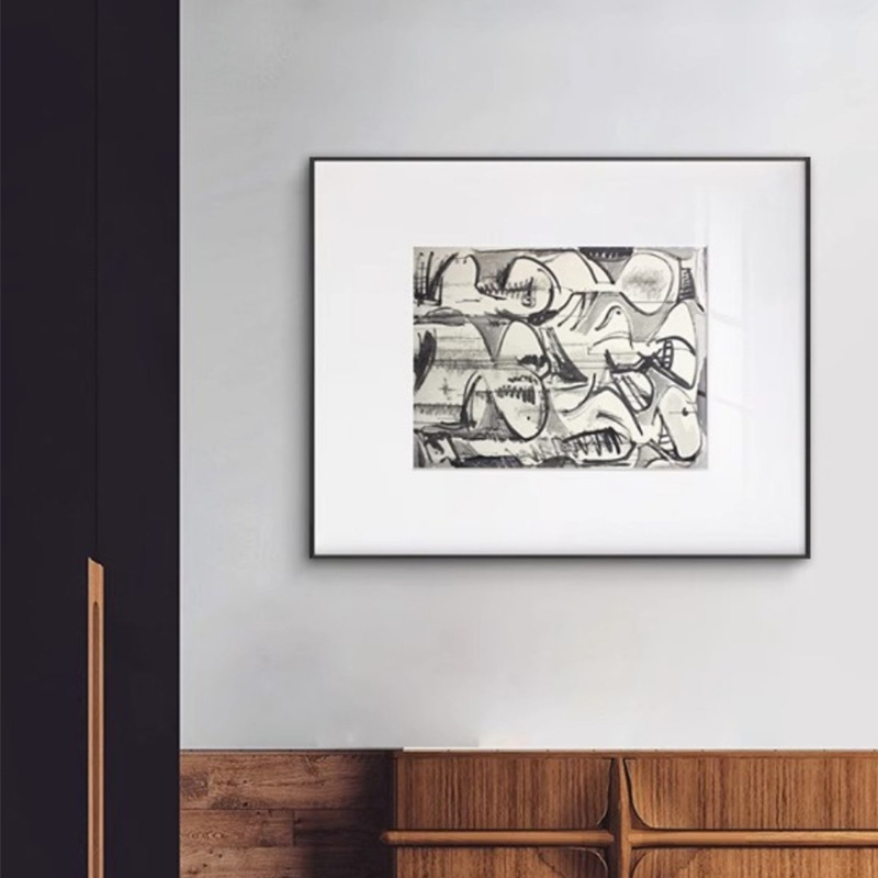 Flying Bird Collection Modern Simple Black and White Living Room Decorative Painting Abstract Hallway Hanging Painting Living Room Dining Room Advanced Sense Mural Painting