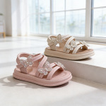 26-31码2026新款儿童凉鞋韩版上线魔术贴女童公主鞋5795