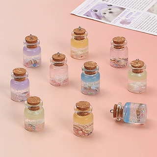 立体海洋漂流瓶创意手工奶油胶diy饰品小配件钥匙扣挂件材料批发