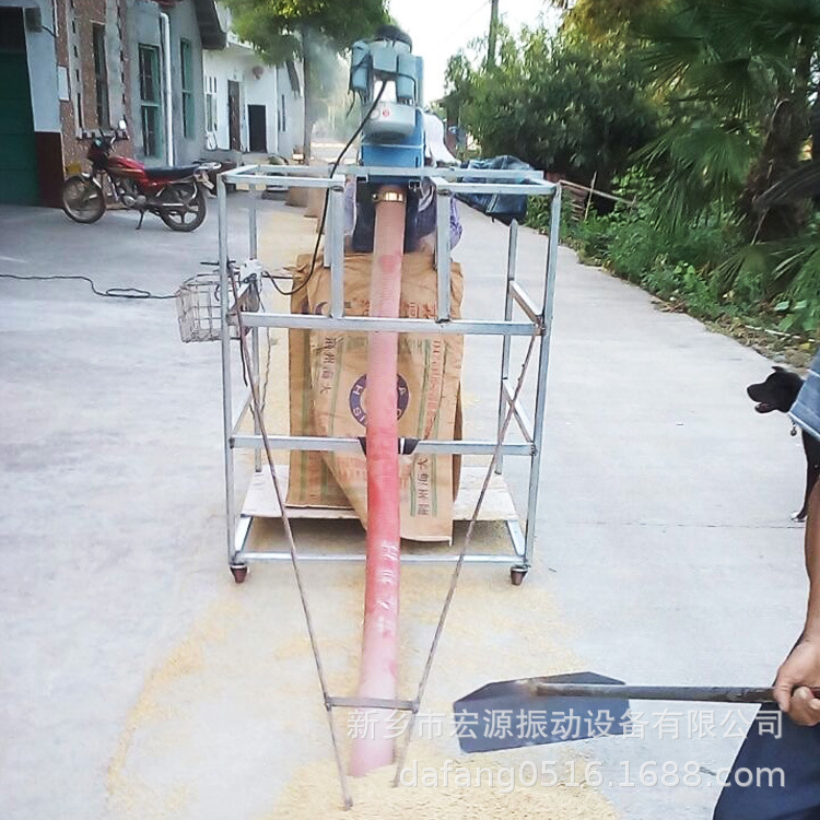 便携式车载吸粮机 垂直提升物料 小麦玉米自动输送到房顶 6-8吨/h