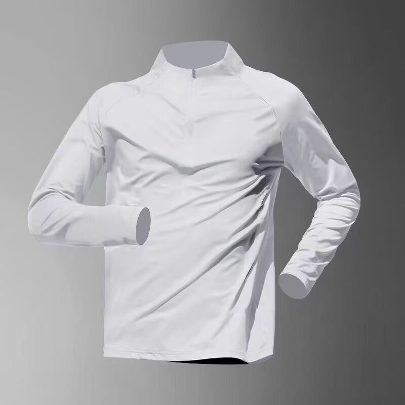 Running Long-sleeved T-shirt Men's Quick-drying Clothes Breathable Slim-fit Basketball Sports Training Mountaineering Sunscreen Sports Fitness Top