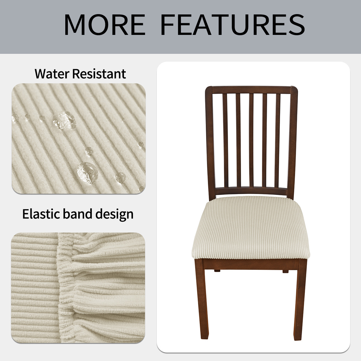 Jacquard transfronterizo La Maude, cubierta de banco impermeable, cubierta de taburete elástica, cubierta de asiento, cubierta de cojín, TEMU