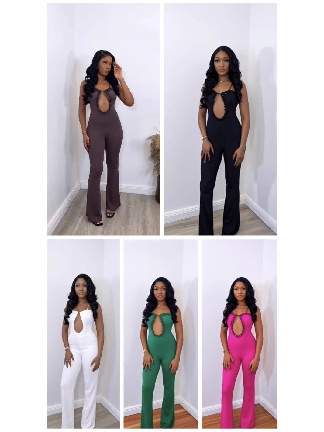 Amazon transfronterizo nuevas mujeres europeas y americanas slim-fit moda encaje costura hueco sin tirantes sin espalda mono mujeres
