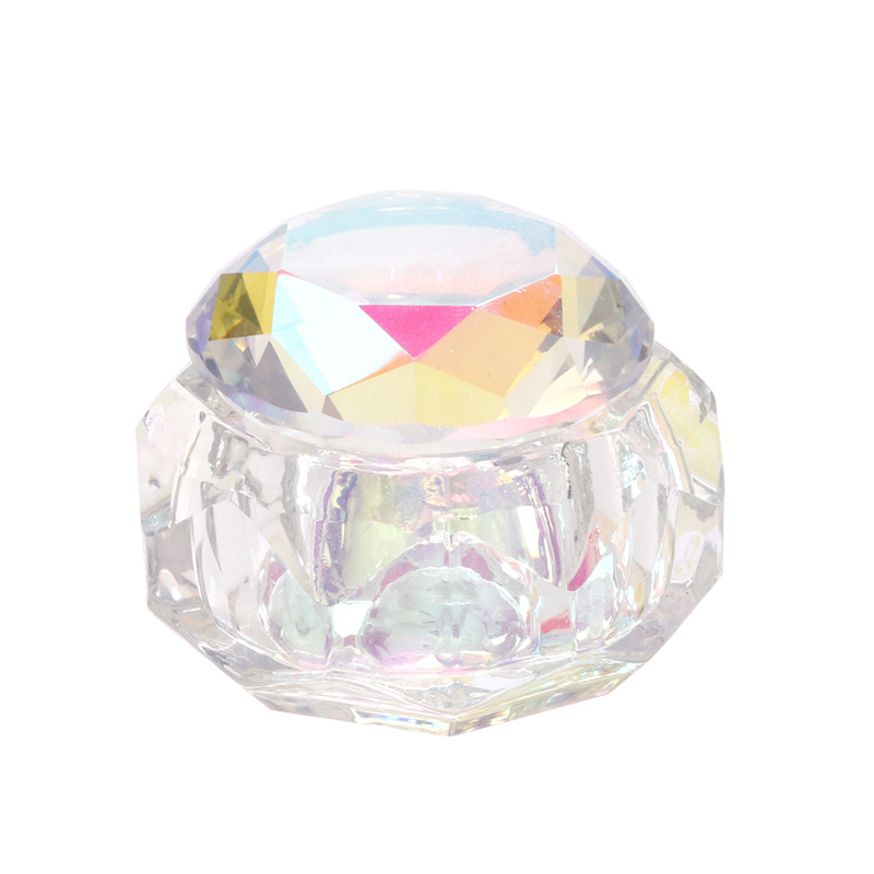 Taza de cristal de color fantasma, herramienta de lavado de uñas, diamante de fondo afilado, cristal de color AB, taza líquida especial para uñas, taza de mezcla