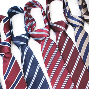 Jk Jacquard Tie Striped Hand-Tied No-Tie Dk Uniform Shirt Versatile Accessory School Supply Unisex Photography Prop