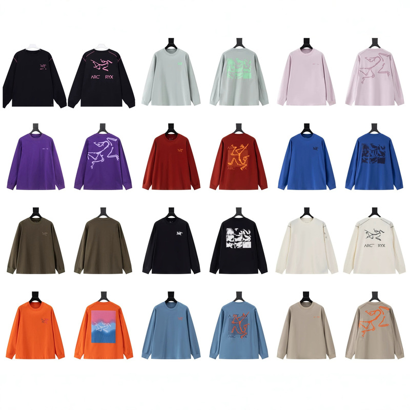NiaoJia high-end version~can scan the code, 26 autumn/winter new model, complete with three labels, unisex versatile round-neck printed long-sleeve T-shirt