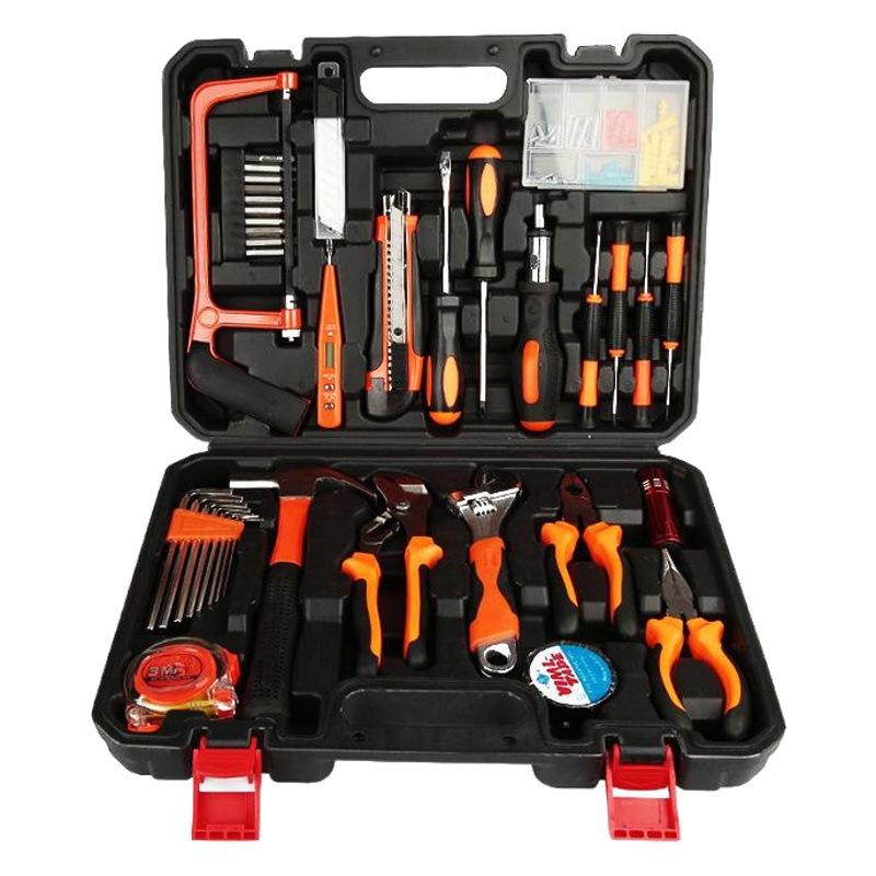 Suministro directo de fábrica herramienta de hardware traje de combinación herramientas de reparación en stock al por mayor caja de herramientas de hardware manual del hogar