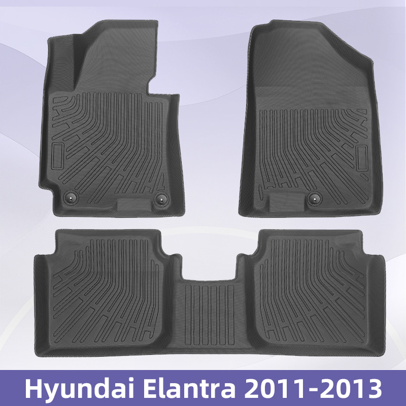 Aplicable a Hyundai Elantra 2011 - 2013 TPE Foot Pads 3D All Weather Material Backpack Pads