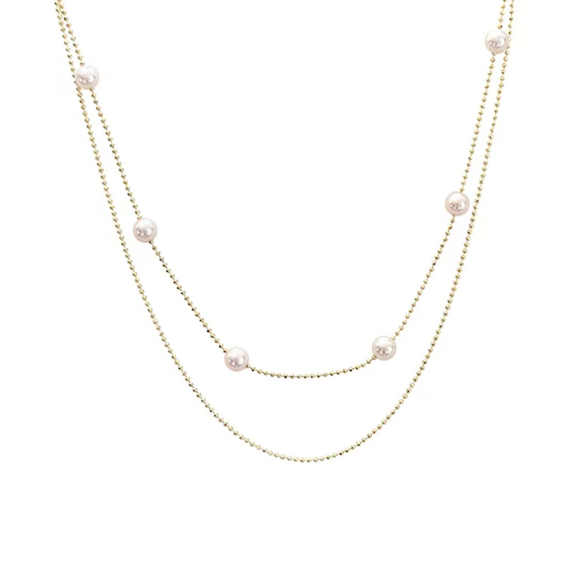 Colar de pérolas de luxo com fecho magnético para mulher_voghion.com