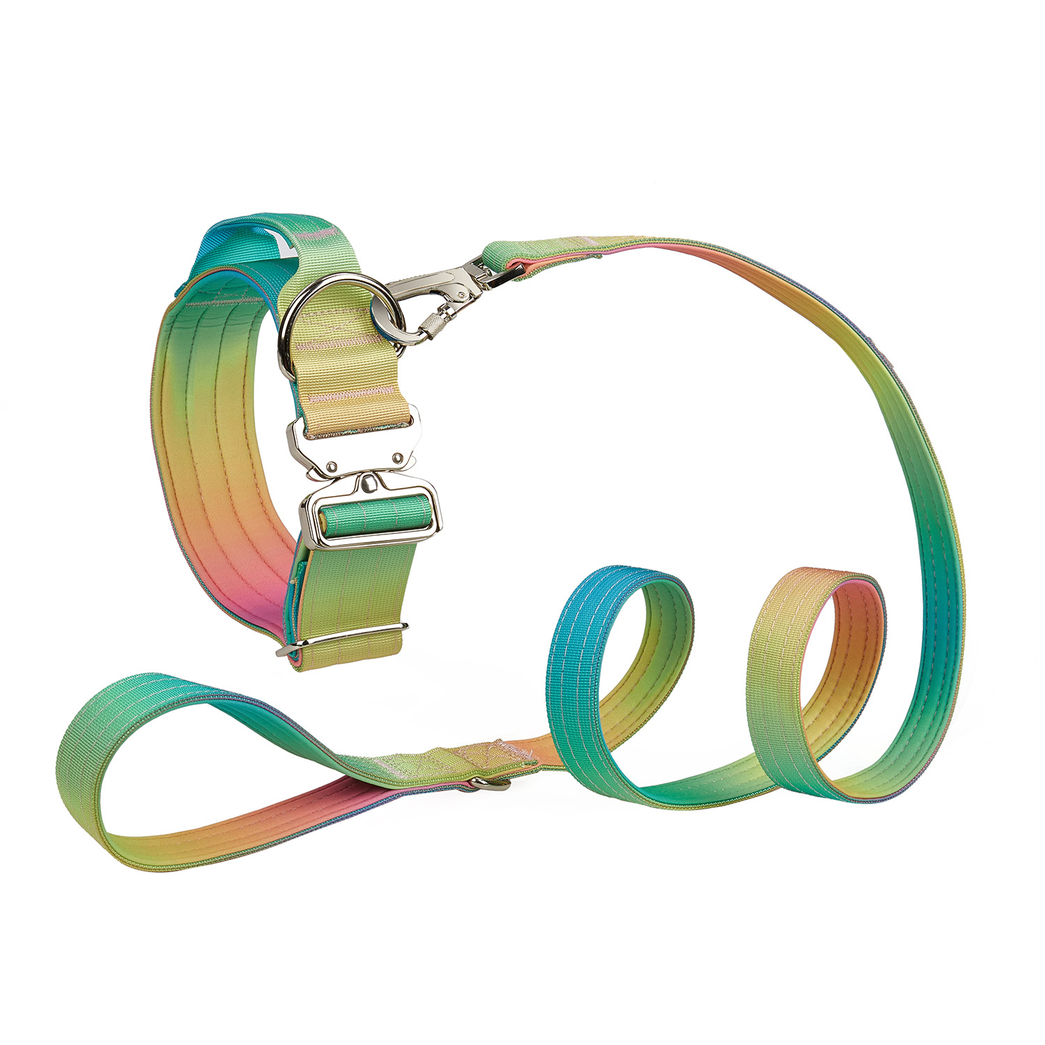 Correa para Perro en Existencia, Collar Táctico, Arnés, Color Degradado, Suministros para Mascotas, Correa de Entrenamiento para Perros Medianos y Grandes, Transfronterizo