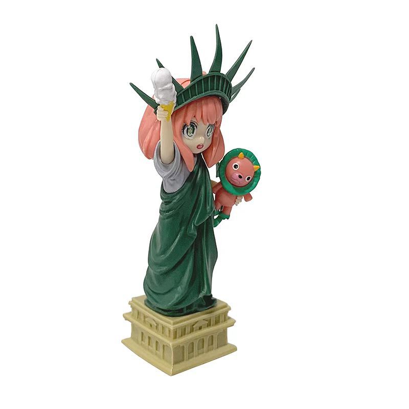(2개) 스파이 플레이 하우스 미모 자유의 여신상 ANIA 손으로 만든 모델 애니메이션 귀여운 아름다운 소녀 트렌디 플레이 장식품