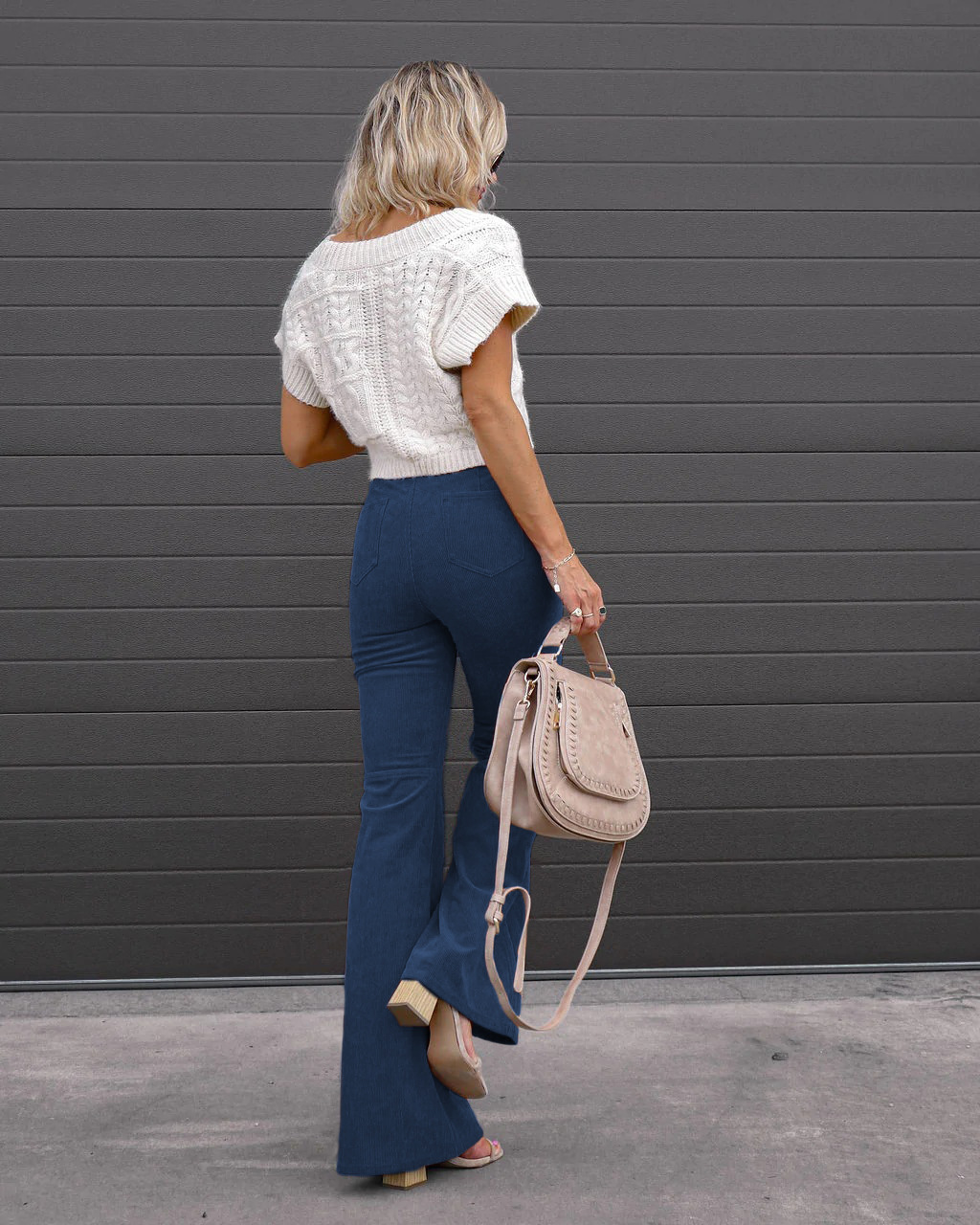Women's Daily Streetwear Solid Color Full Length Casual Pants Flared Pants display picture 9