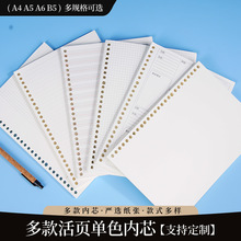 30孔活页替芯100gA5多孔笔记本内芯学生便携B5活页本20孔A4内页本