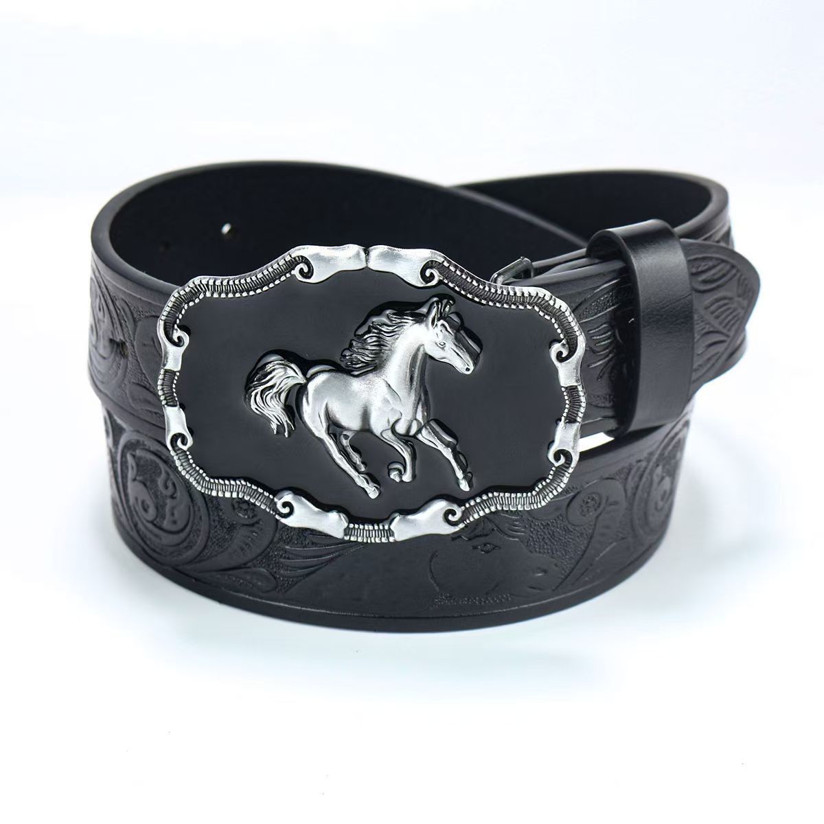 Modischer Ledergürtel für Herren, Vintage-Schnallengürtel, personalisierter Gürtel für junge und mittelalte Männer, geeignet für Jeans, Alltags- und Allzweckkasualstyle, schlichter Herrengürtel.