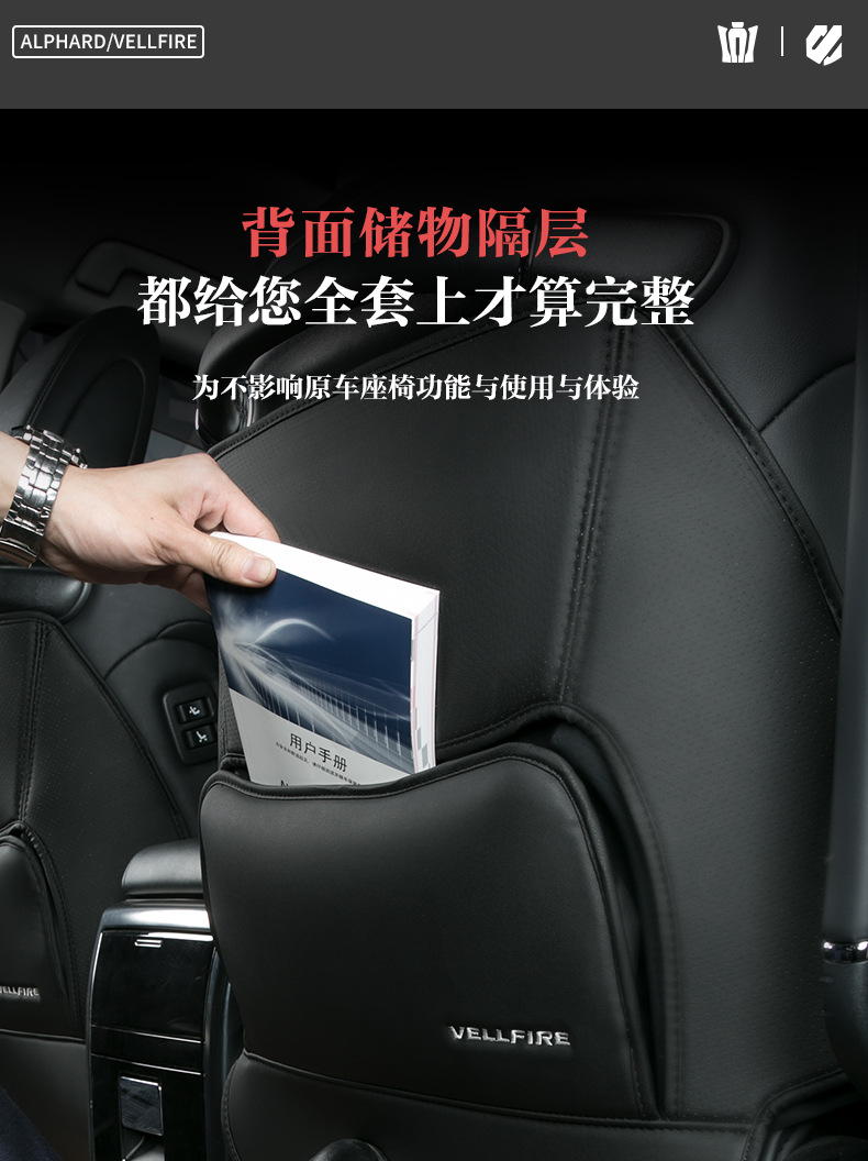 Seat Anti-Kick Pad for Toyota Alphard 15-25 Interior Accessories