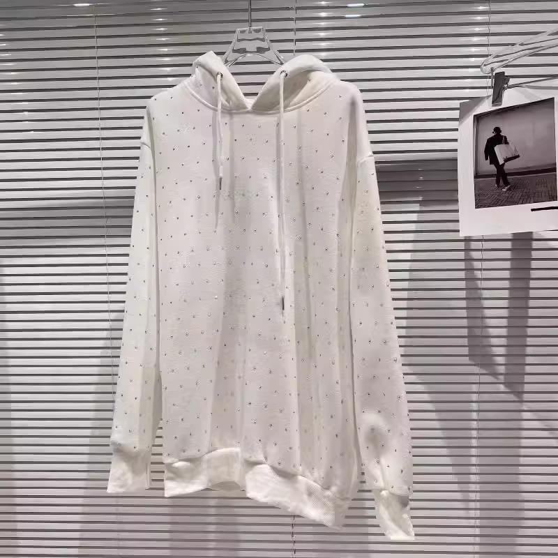 Sweatshirt oversize com strass para homem e mulher primavera_voghion.com