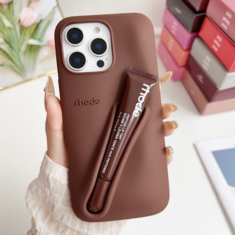 電話ケース Rhode 同型口紅リップグロスシリコン製スマホケースリップティント滑り止め|undefined
