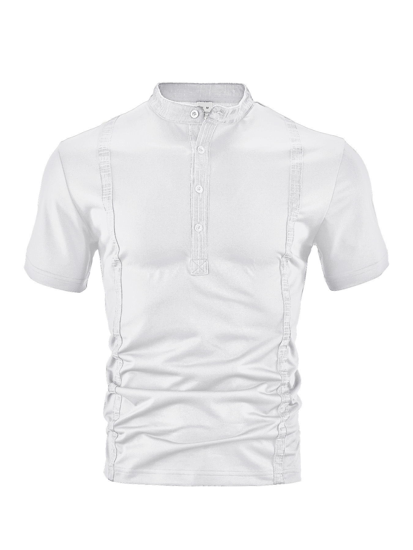 Camisas de hombre de verano transfronterizas europeas y americanas Amazon TEMU nuevos productos casuales de algodón perla de tela pequeña polo de manga corta