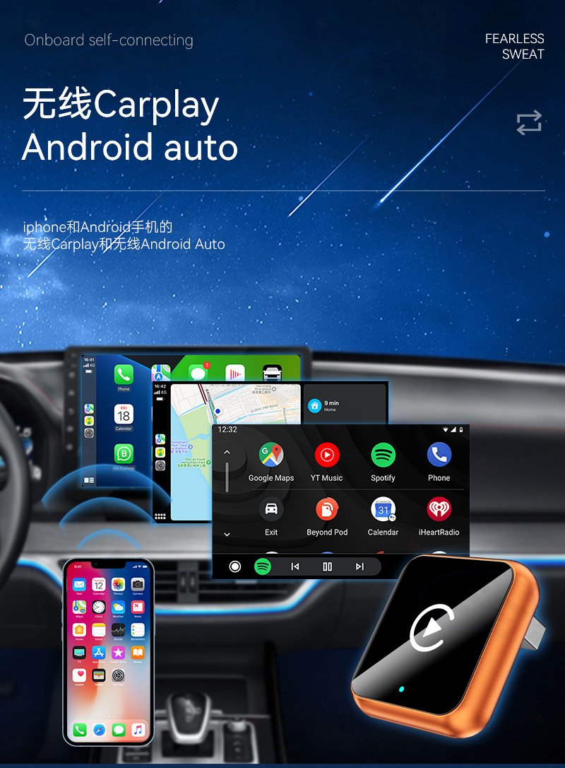 Tk's Popular Carplay Adapter Android Auto Car Connectivity Box Smart Wireless Carplay Box