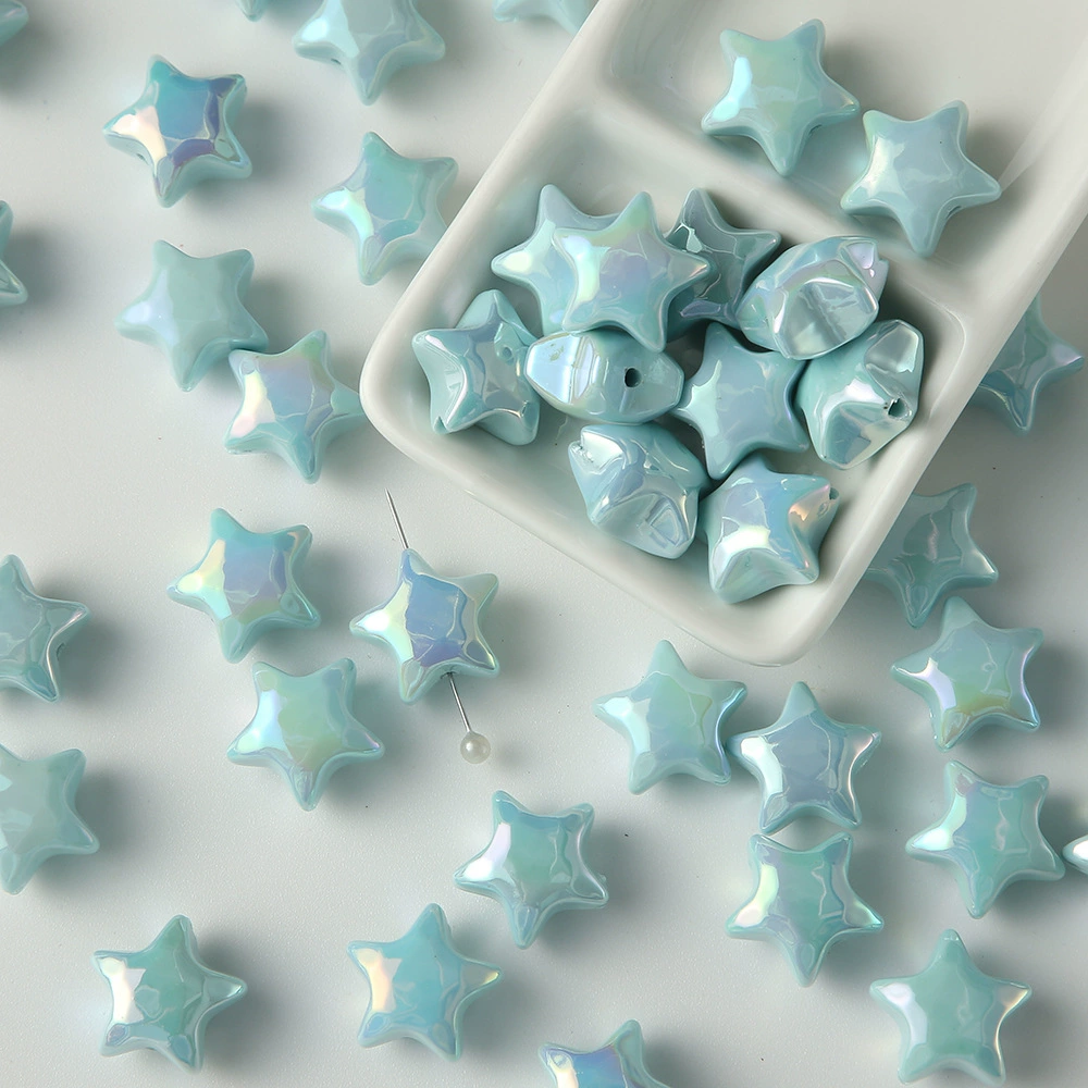 Акриловые бусины-звезды, 12×19 мм, пастельная смесь для браслетов и украшений