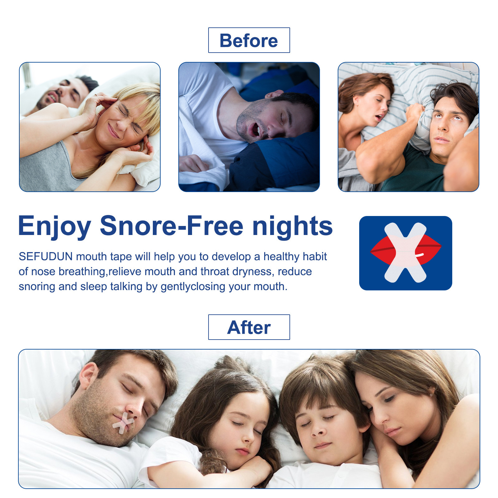 Déli Hold Éjszakai Felnőtt Megállítása Nyitott Szájú Alvás Horkolás Légzésmaszk_voghion.com