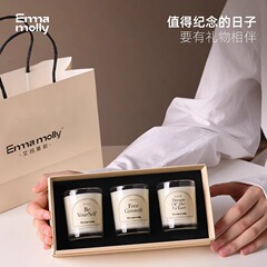 エマモリーアロマセラピーキャンドルギフトボックス植物エッセンシャルオイル大豆ワックスフローラルフルーティカップワックス卸売在庫