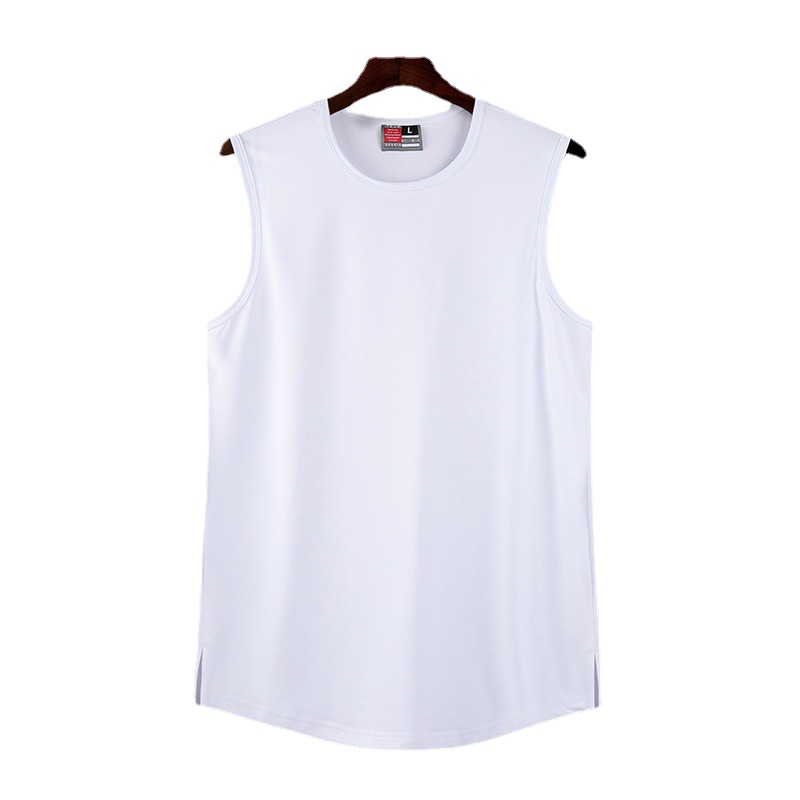 2022 nuevo verano de los hombres de la aptitud americana de secado rápido sudor absorbente chaleco obstáculo suelto cuello redondo sin mangas chaleco deportivo
