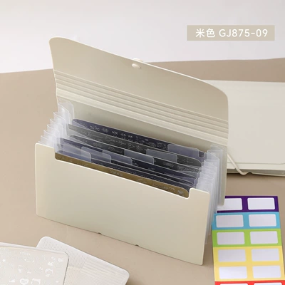 Dırnaq bəzəkləri foldable, transparent, dust-proof, and scratch-resistant - steel-plate-photo-album-beige