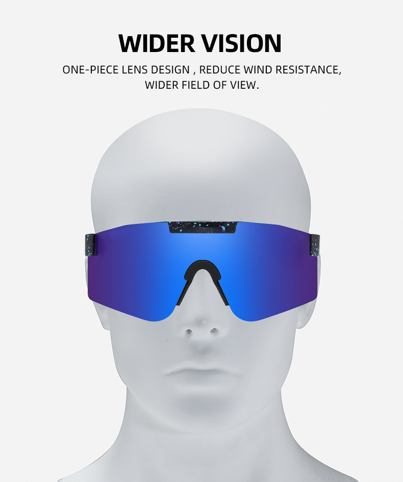 Casual Gradient Color PC UV400 Protection Biker Frameless Sports frame Sunglasses display picture 7