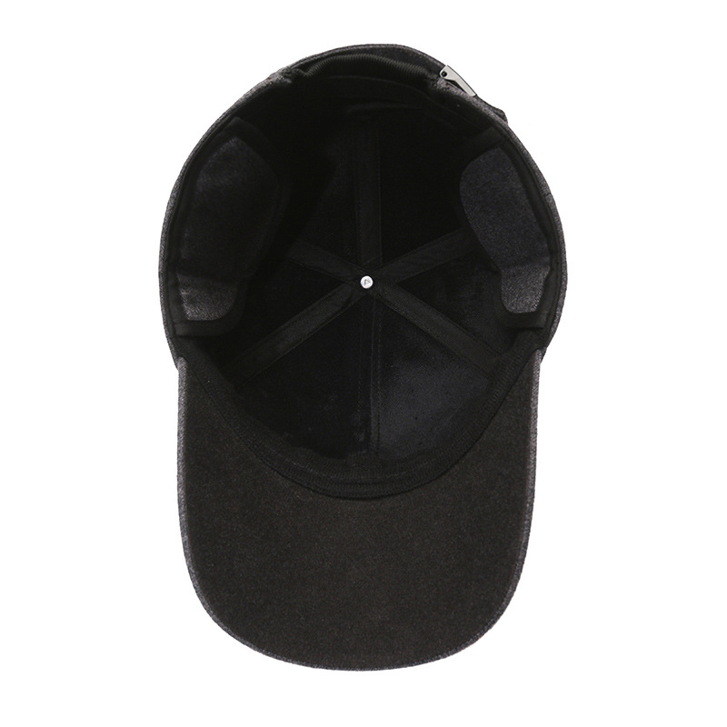 Warm Men's Baseball Cap For Autumn And Winter With Ear Protection_voghion.com