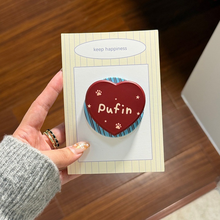 Contrast Polka Dot Heart Magnetic Stand Phone Case for iPhone 17 16 15 14 Pro Max Plus Full Coverage IMD Shockproof Cover