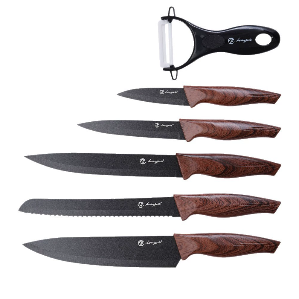 Knife stainless steel, set, handle, 6 pieces