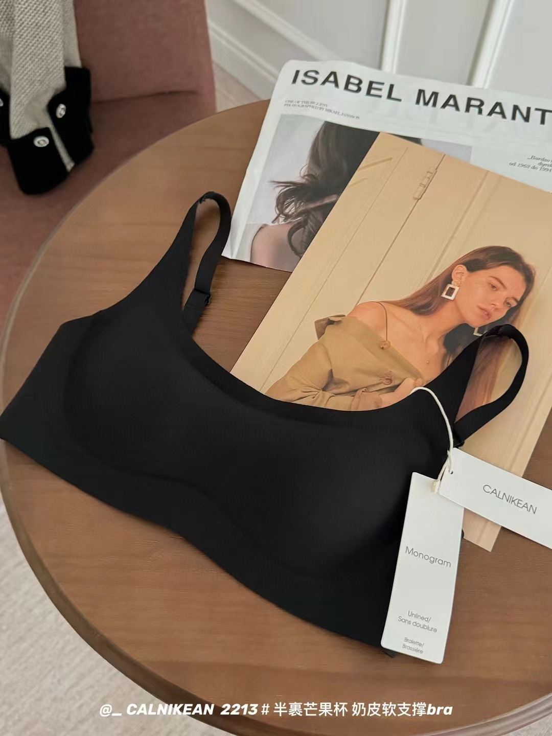 Cuello cuadrado delgado mango taza ropa interior mujer transpirable sin marcas de soporte suave pecho pequeño se reúne sin anillo de acero sujetador de pecho