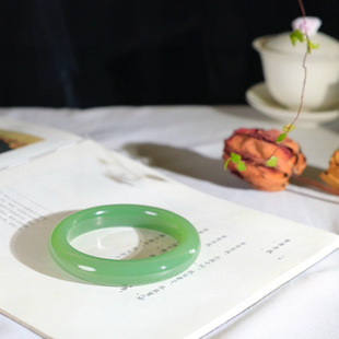 Jin Yu Tang Xinjiang Hetian Jade [Bibo Circulation Bracelet] Collection Grade Jasper Pink Green Bracelet