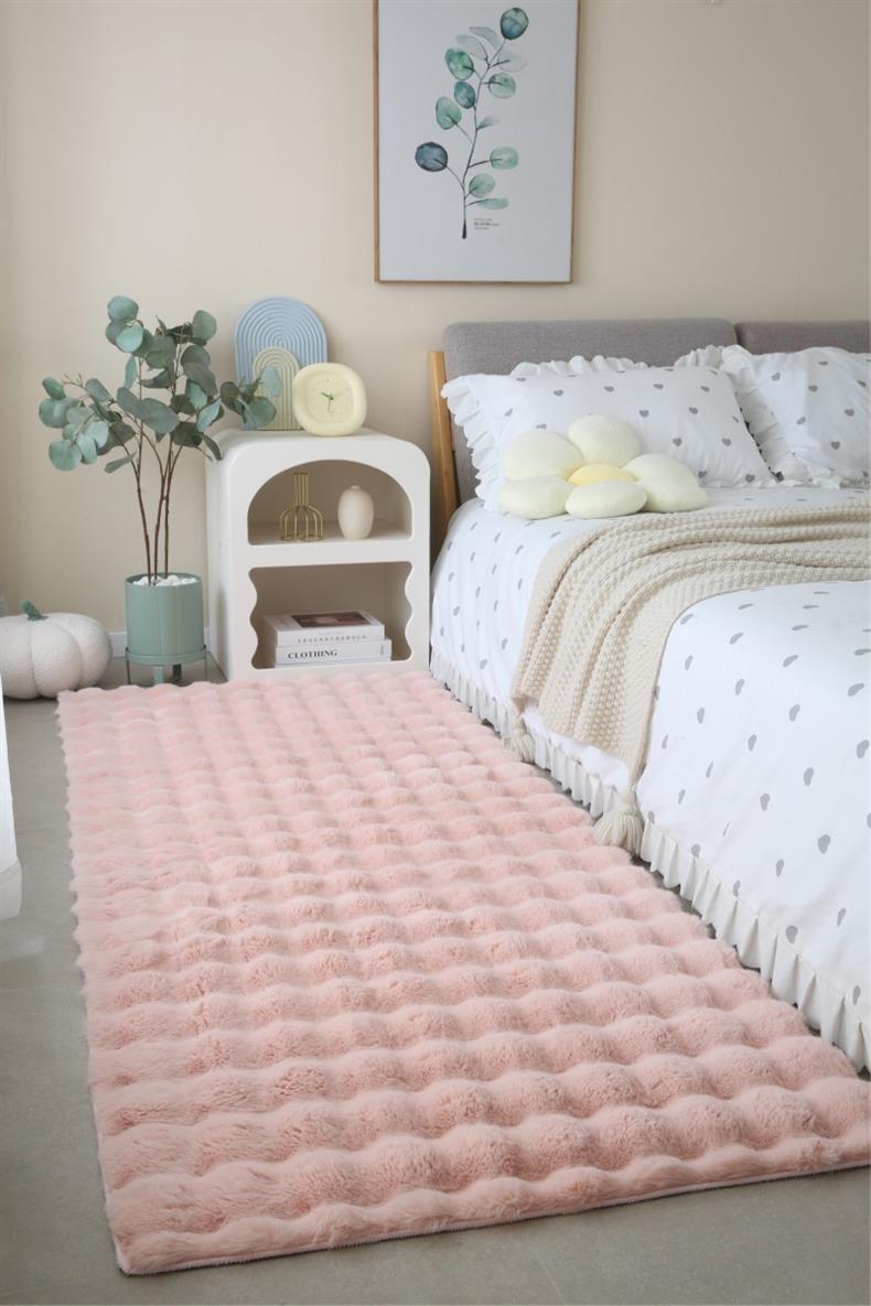 Ins Cream Style Scandinavian Plush Winter Thick Living Room Coffee Table Blanket Carpet Bay Window Tatami Bedroom Bedside Blanket